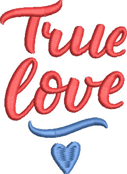 True Love embroidery design