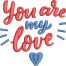 your are my love embroidery design