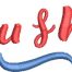 You and me embroidery design