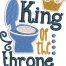 king of the throne embroidery design