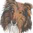 collie embroidery design