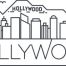 hollywood city skylines embroidery design