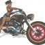 motorcycle chick embroidery design