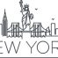 new york city skyline embroidery design