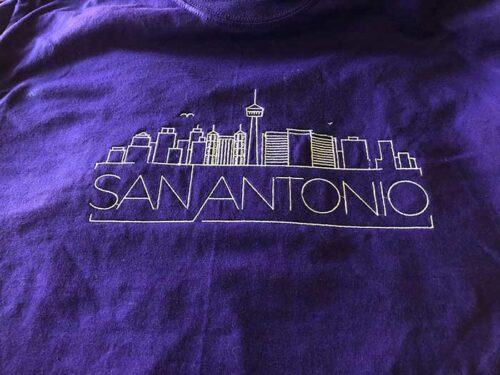 San Antonio embroidery design