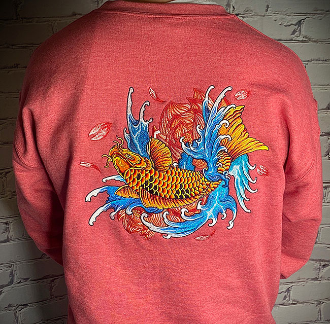japanese koi sweatshirt