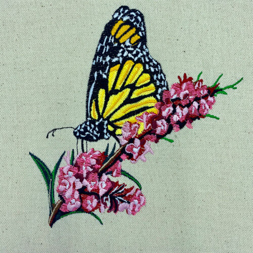 monarch butterfly embroidery design
