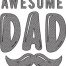 awesome dad embroidery design