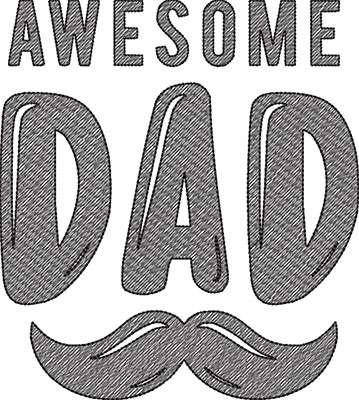awesome dad embroidery design
