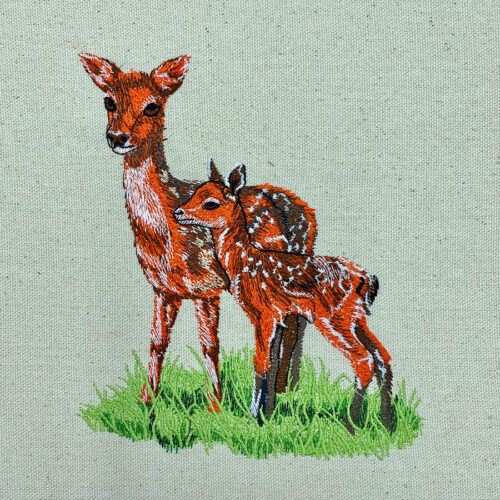 young deer embroidery design