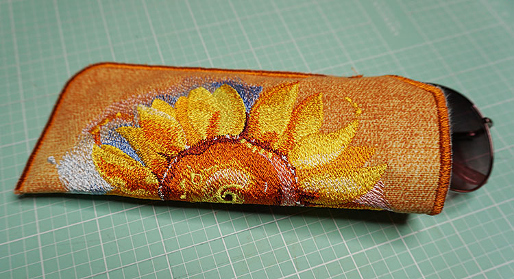 In-the-Hoop Embroidery Project: Flamingo Sunglasses Case