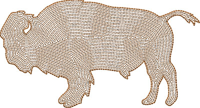 bison embroidery design