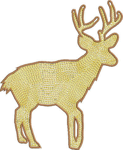 deer embroidery design