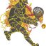 lava tennis player embroidery design