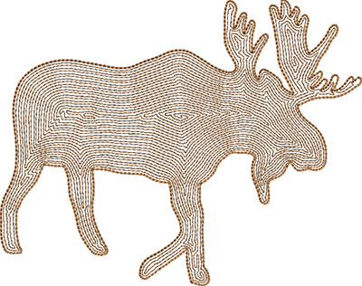 moose embroidery design