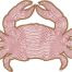 crab satin embroidery design