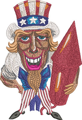 uncle sam embroidery design