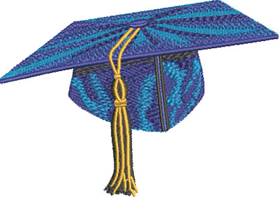 graduation cap embroidery design