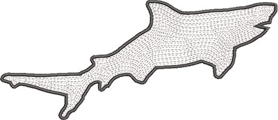 shark embroidery design
