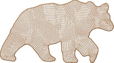 bear outline embroidery design