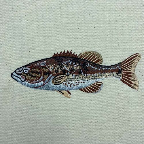 bass profile embroidery dsign