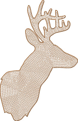 deer outline embroidery design