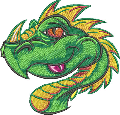cartoon dragon embroidery design