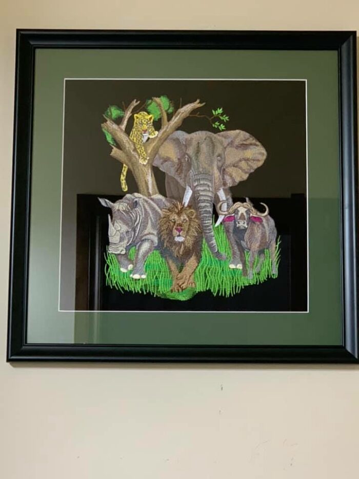 African animals framed