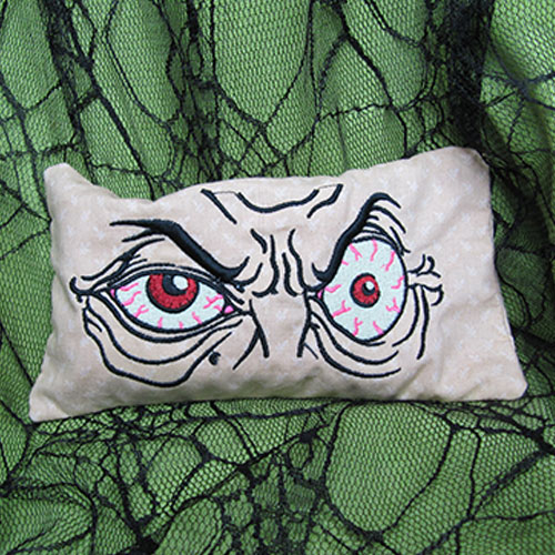scary eye sac in-the-hoop embroidery project