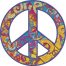 decorative peace symbol embroidery design