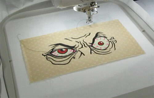scary eye pillow project
