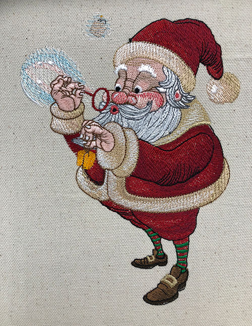 Santa Bubble Embroidery Design