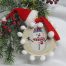 Cute Christmas Snowman Ornament Embroidery