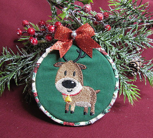 Cute Ornament Reindeer Embroidery