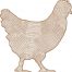 Chicken outline embroidery design
