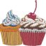 Cupcakes Party Embroidery Design