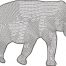 elephant outline embroidery design