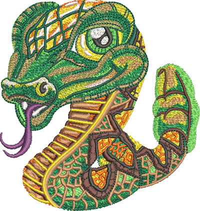 baby snake embroidery design
