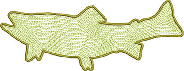Fish embroidery design