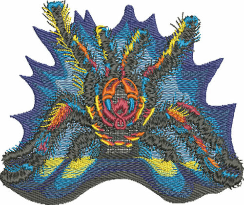 tarantula front embroidery design