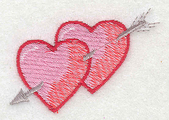 free embroidery designs two hearts with arrow