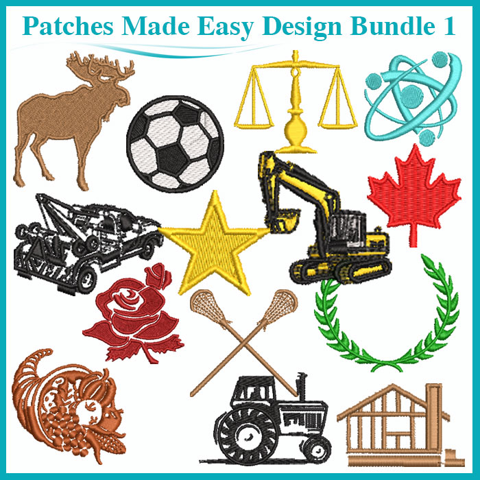 Patches Made Easy: Embroidery Design Bundle 2
