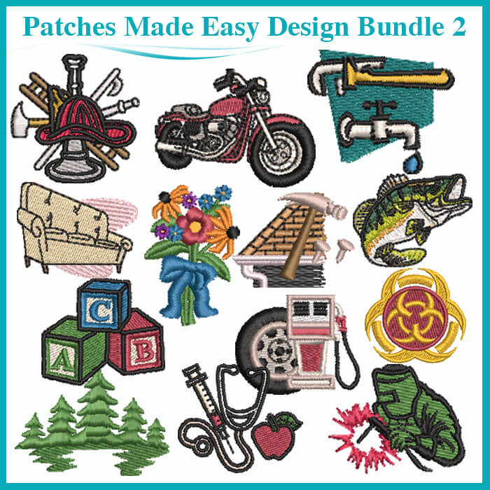 Patches Made Easy: Embroidery Design Bundle 2