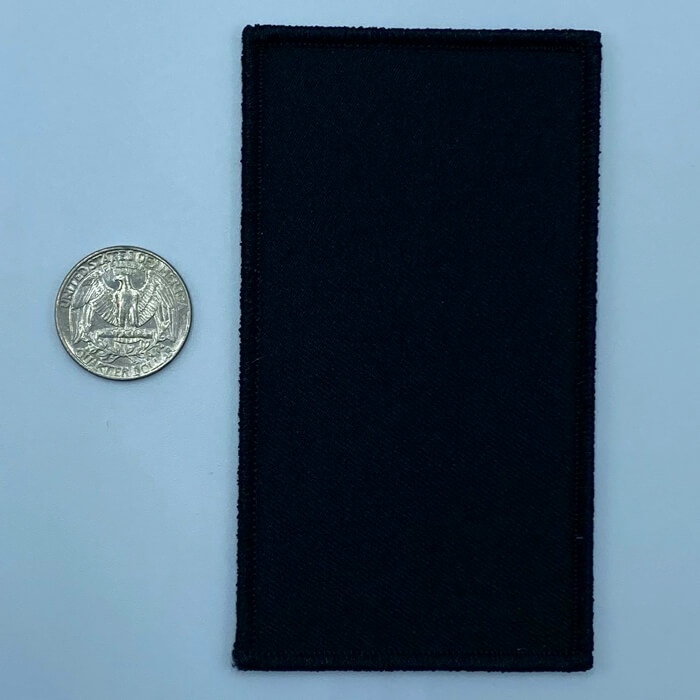 Rectangle black 3 inch embroidery patch