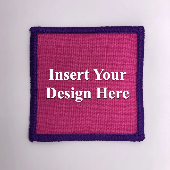 Square embroidery patch file insert design