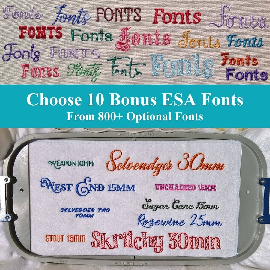 Bonus Hatch Embroidery ESA Fonts