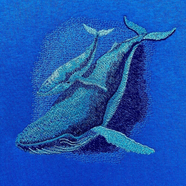 Hatch Bonus Embroidery Design: Whales