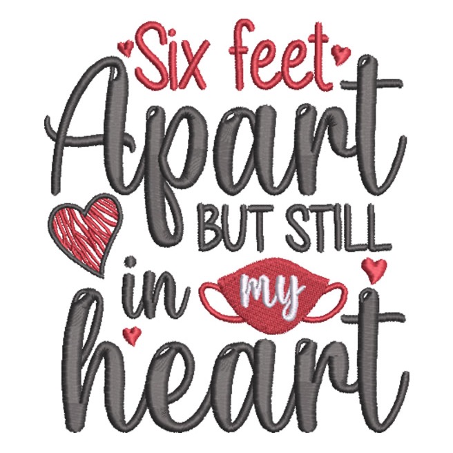 Six Feet Apart Heart