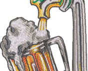 beer tap embroidery design