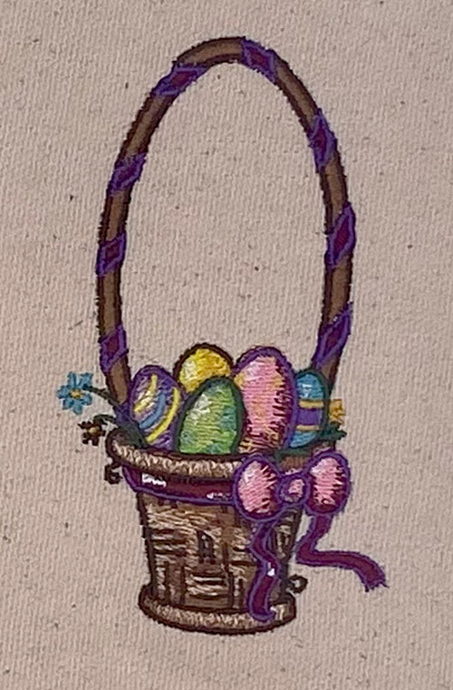 easter basket embroidery design